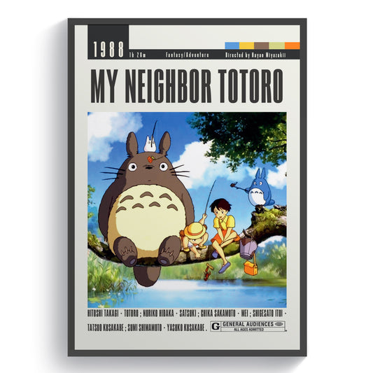 Experience the timeless charm and wonder of the beloved classic, My Neighbor Totoro. Immerse yourself in the captivating world of Studio Ghibli with these stunning anime film posters. Perfect for any fan, these posters will transport you to a magical world of imagination and delight.
