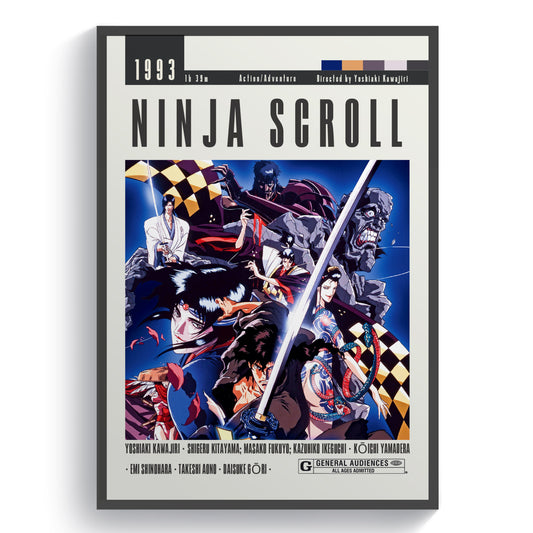 Ninja Scroll Movie | Classic Anime Film Posters