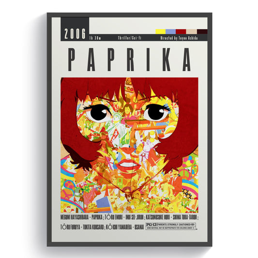 Discover the mesmerizing world of classic anime with Paprika Movie posters. Featuring stunning artwork from the beloved film, these posters are a must-have for any fan or collector. Made with high-quality materials, add a touch of nostalgia to your decor with these beautifully designed posters.