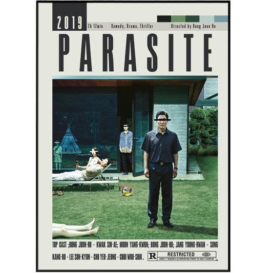 Add some movie magic to your walls with our Parasite Poster collection! Our original and vintage movie art prints come in various sizes and are perfect for film buffs and minimalist decor. Celebrate Bong Joon-Ho's masterpieces with these custom prints that showcase the best movies of all time.