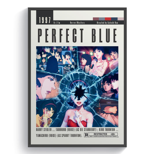Discover the iconic Perfect Blue with these high-quality movie posters. Featuring classic anime designs, these posters are a must-have for fans and collectors alike. Add a touch of nostalgia to your home decor or showcase your love for the film with these authentic posters.