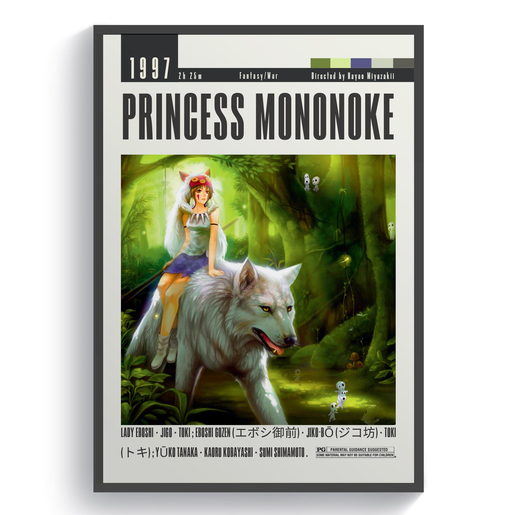 Enhance your anime collection with these stunning Princess Mononoke movie posters. Featuring classic designs, these high-quality posters are sure to impress any fan. Perfect for adding a touch of nostalgia to your home decor or for displaying your love for the beloved film. Bring home a piece of the magic today.