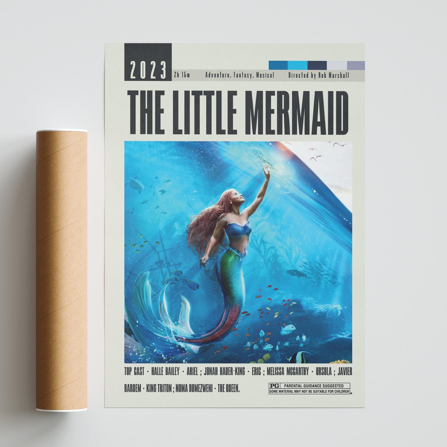 Discover the beauty of the sea with "The Little Mermaid" poster from Rob Marshall Movies. This original movie poster is available in the UK for a cheap price, featuring stunning vintage movie art. Unframed and ready to hang, it's the perfect addition to any movie lover's collection.
