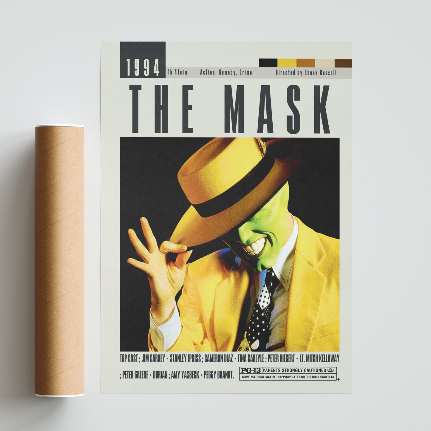 Enhance your movie collection with our exclusive The Mask Poster by Chuck Russell. Made in the UK, these original movie posters are available at an affordable price. Extra large and vintage options add a touch of authenticity to your movie room. Elevate your wall art game with this custom, minimalist retro print.