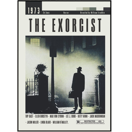 Introducing The Exorcist Poster, a must-have for fans of William Friedkin movies. This vintage, unframed movie poster features custom minimalist artwork that is perfect for wall art decor. With a large size, this original movie poster captures the best movies of all time. Get yours now!