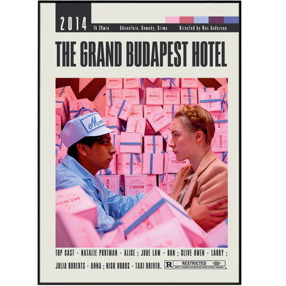 Transform your walls into a cinematic oasis with our handpicked collection of original and affordable movie posters from The Grand Budapest Hotel and other iconic Wes Anderson movies. The perfect addition to any cinephile's home, these unframed posters add a touch of vintage charm and minimalist elegance to any room.