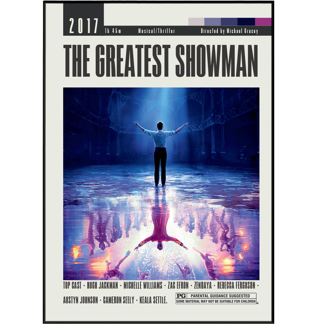 Experience the magic of The Greatest Showman with these unique, minimalist movie posters by director Michael Gracey. Add some vintage flair to your home decor with these custom art prints.