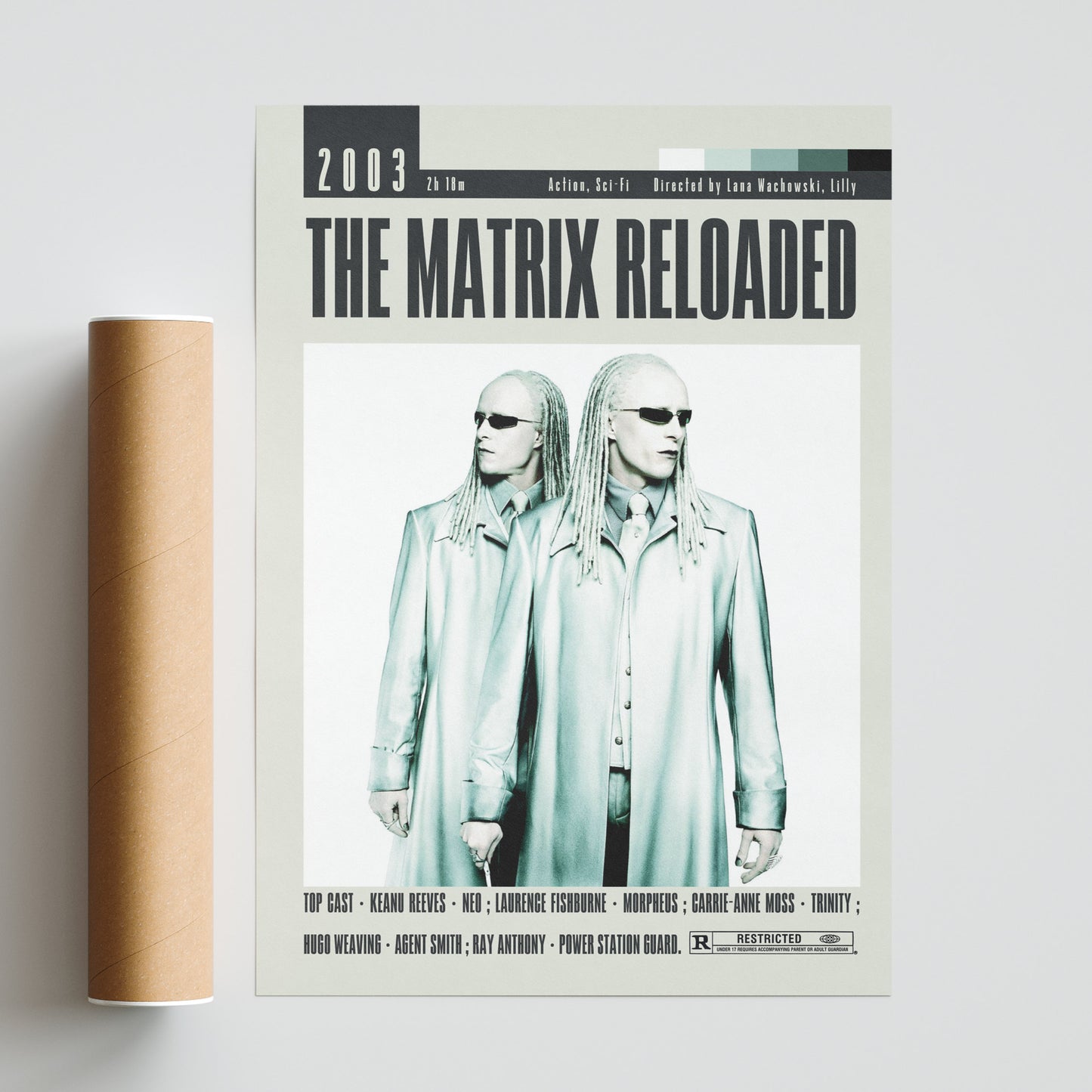 Elevate your movie poster collection with original movie posters from Lana and Lilly Wachowski's films. These high-quality custom posters, available in various sizes and styles, showcase minimalist artwork and vintage retro designs. Perfect for wall art decor and a must-have for movie lovers.