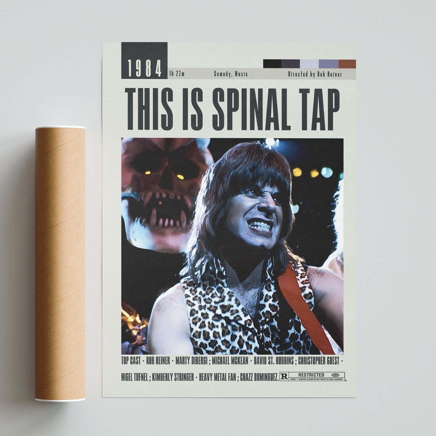 Enhance your movie collection with our original and cheap This is Spinal Tap poster. Available in large sizes, our vintage movie posters from the UK are framed for optimal presentation. Add a touch of minimalist and retro style to your walls with our custom wall art prints.