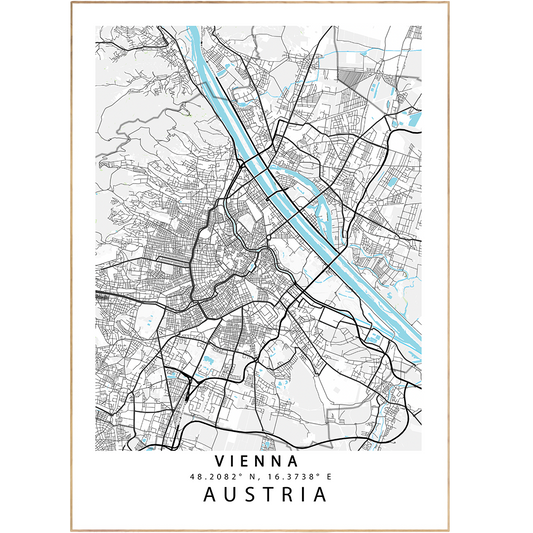 Explore your city in style with these Vienna Street Map Posters! From custom map art prints to posters with maps, these posters make a beautiful addition to any room. So get exploring - your city awaits!