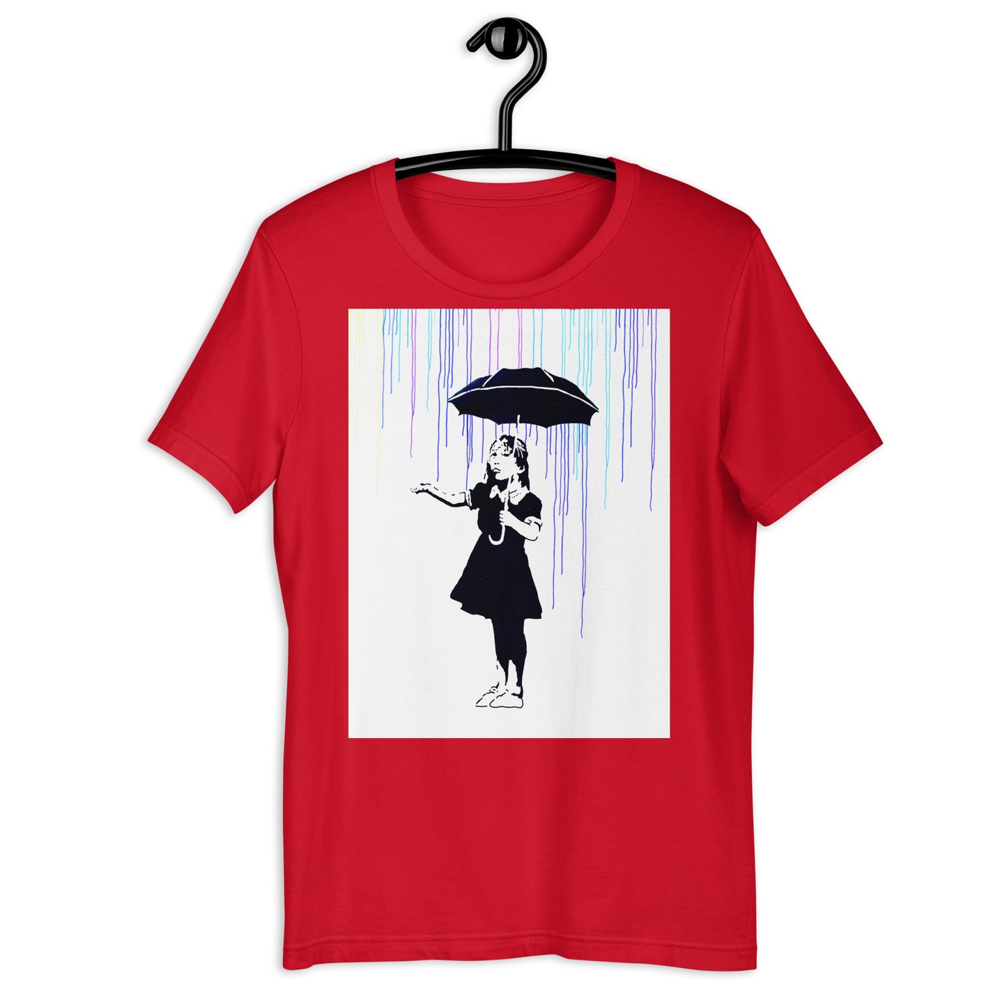 Girl With Umbrella BanksyUnisex t-shirt