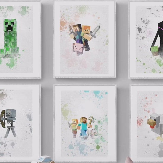Printable Star Wars Watercolour Print Set, Yoda, Darth Vader, Star Wars Art, Disney Poster, Star Wars Poster Yoda, Digital FILE