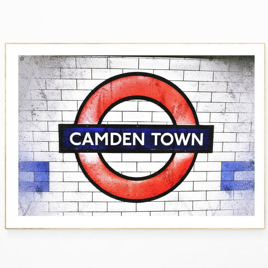 Bring the best of London into your home with this Camden Town Underground London Print. Featuring iconic London landmarks, this print is sure to add some personality to your space. Printed on high-quality paper, this print is perfect for framing and makes a great gift for any London lover.