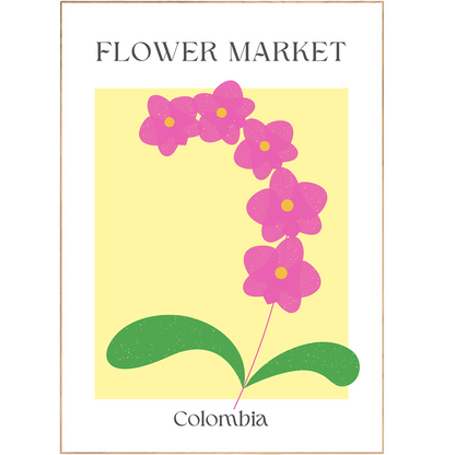 This Colombia Flowers Market Print showcases vibrant graphics and stunning colors, with a fine art quality that's perfect for making a stylish statement in any home. It features premium quality papers and can be framed to create an instant gallery wall or kitchen wall art. Ideal for both living room and bedroom walls.
