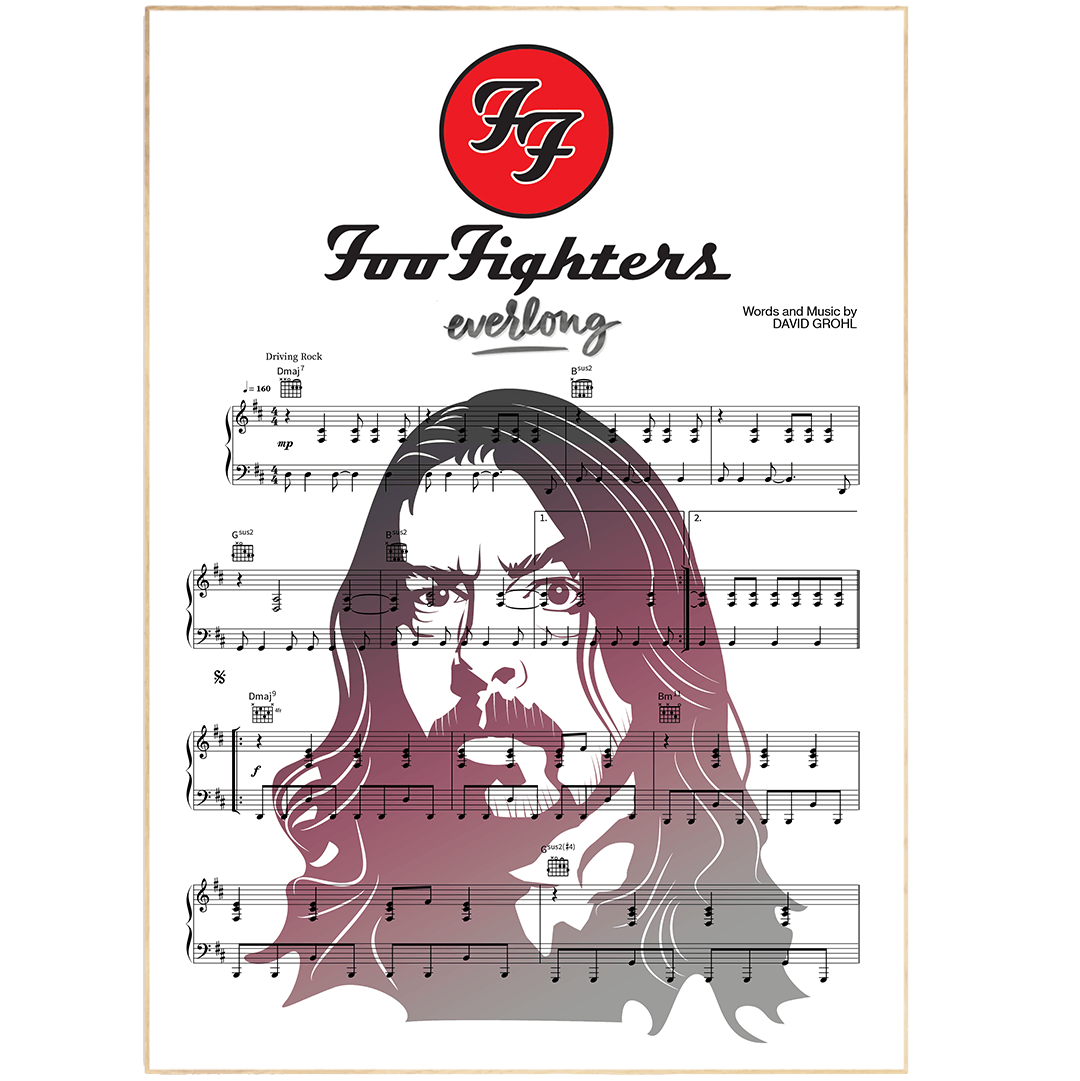 If you're a fan of the Foo Fighters, check out our latest arrivals. We just got in this amazing poster for the Foo Fighters' song "Everlong." It's the perfect addition to your music collection. Printed on high-quality paper, this poster is a must-have for any Foo Fighters fan. A4 Posters uk By 98types art online.