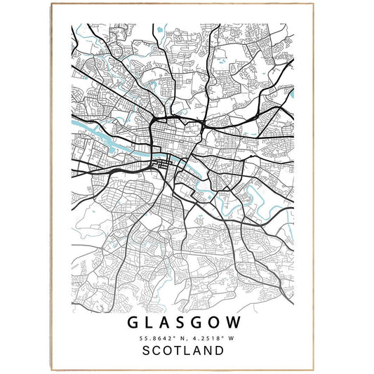 GLASGOW City Map Print