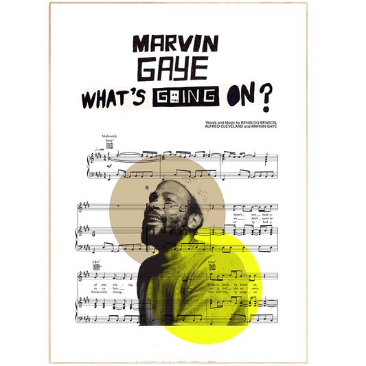 A beautiful piece of music art for your home. This stylish and contemporary print is the perfect way to add a touch of personality to your walls. Featuring the iconic Marvin Gaye album cover, it's ideal for music lovers and art enthusiasts alike. Whether you're looking for a new piece of wall art for your living room or want to celebrate a special anniversary, this print is sure to impress.