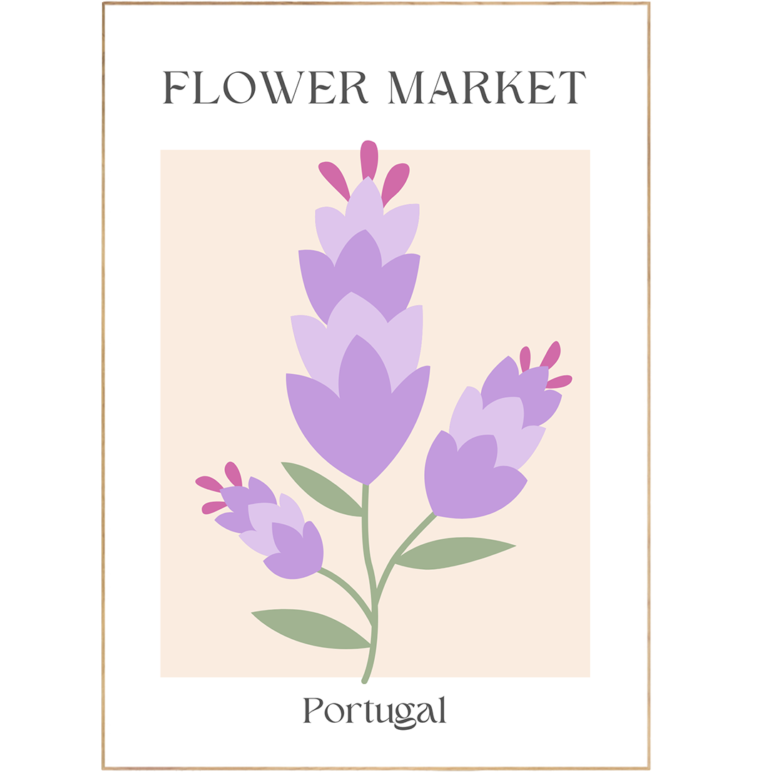 Add Scandinavian charm to your home with our Portugal Flowers Market Print. This eye-catching poster features 98 types of prints in trendy pastel colours and pure designs, including flowers, abstract shapes in various colours, and more. Perfect for gallery walls or for creating a splash of colour in any room. Buy online today to bring your wall art to life!
