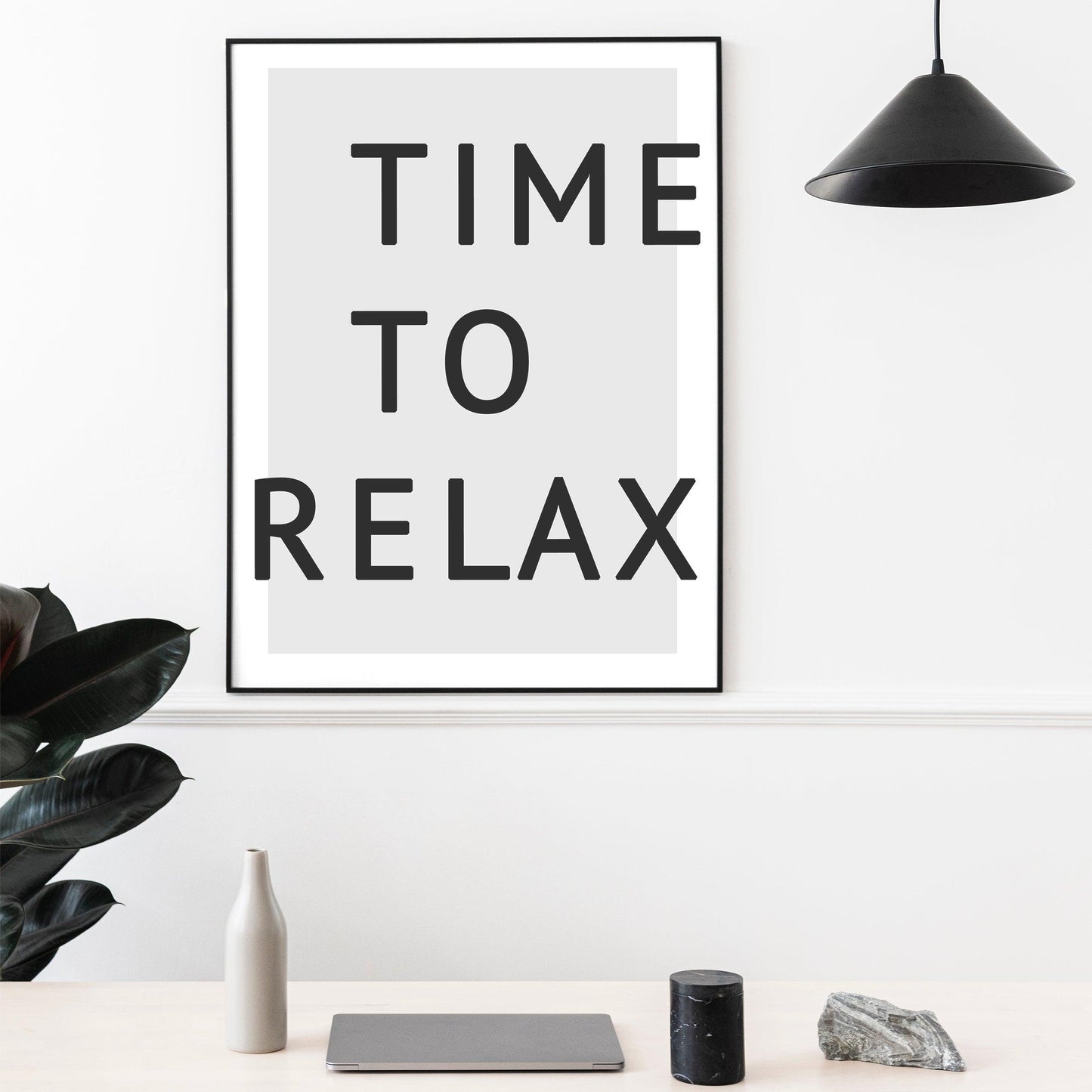 Time To Relax Typography Print - 98types