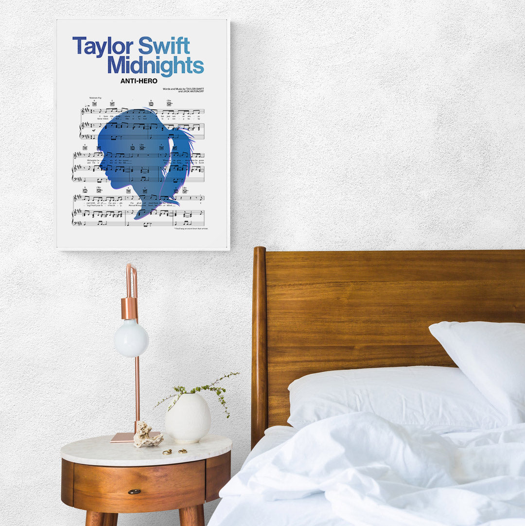 Bring some musical inspiration into your home with this Taylor Swift - Anti Hero Poster. This wall art print decor is a great way to show your love of music and bring some life into your home. With its simple design and free fast delivery, it's perfect for decorating your kitchen or living room. And with its high-quality printing, it makes a great gift for any Taylor Swift fan.