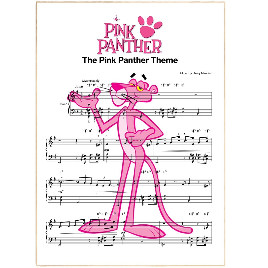 Pink Panther Theme Song Print | 98types