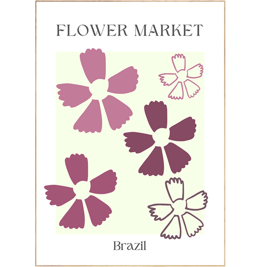 This Brazil Flowers Market Print is perfect for adding a contemporary and vibrant element to any living space. Featuring a stunning kitchen scene, this durable print is a great way to bring color, culture and style to a kitchen, dining or living room. With high quality resolution and bright colors, this stunning piece of art will instantly become the centerpiece of the room.