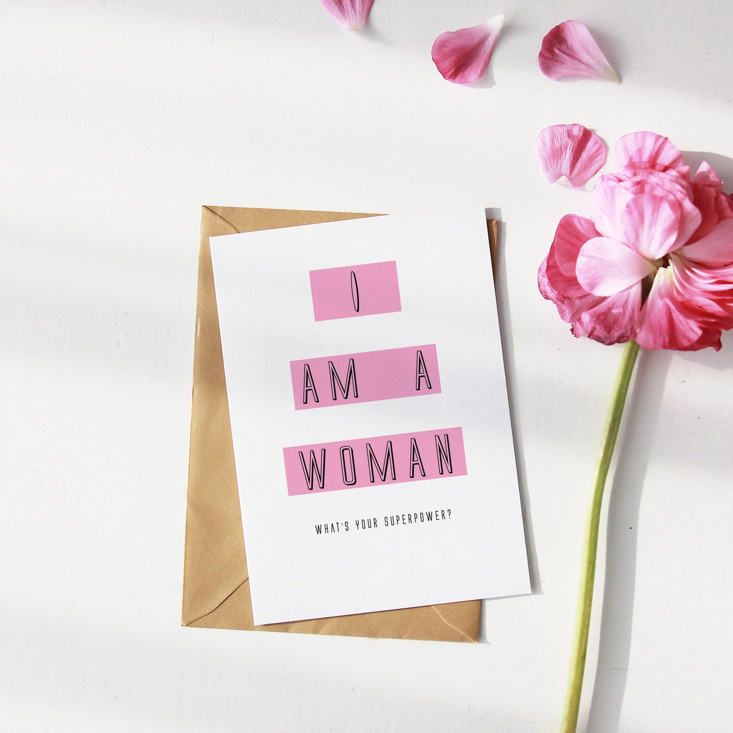 I Am A Woman Print | Wall Art Home Decor Feminism | Girl Power Prints Art | Inspirational Poster | Gift Idea Print | Typography Wall Art