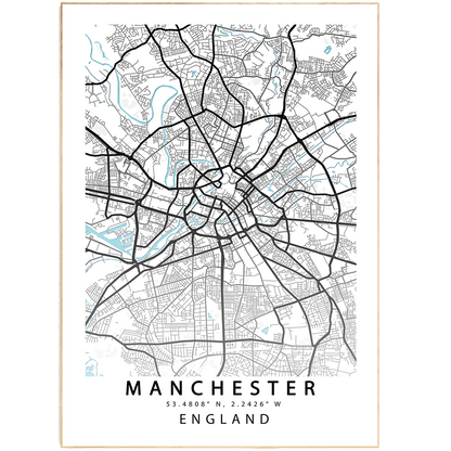 MANCHESTER City Map Print