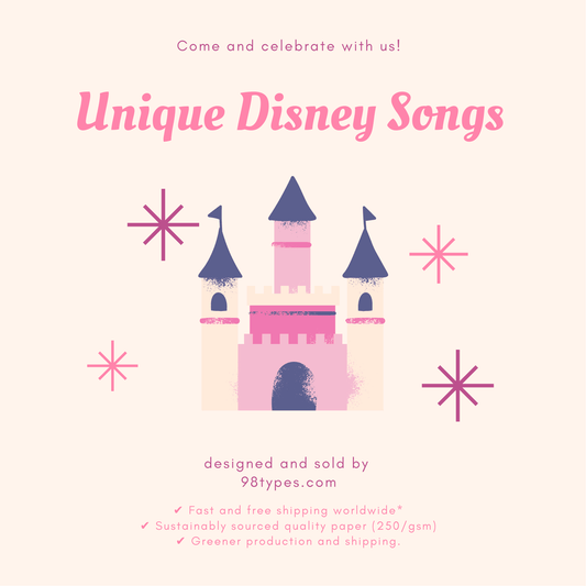 98 Unique Disney Songs Posters - 98types