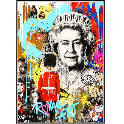 This Queen Elizabeth Royal Art poster is an eye-catching tribute to a timeless figure. Its vibrant colors and quality construction make it perfect for any home, gallery, or office. With its painstaking attention to detail, it is sure to be appreciated for years to come.