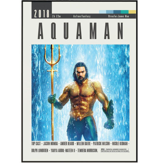 Experience the epic underwater world of Aquaman with our stunning movie posters! Featuring high-quality designs and imagery from the blockbuster film, these posters will transport you to the depths of Atlantis. Immerse yourself in the adventure and bring the king of the sea into your home.