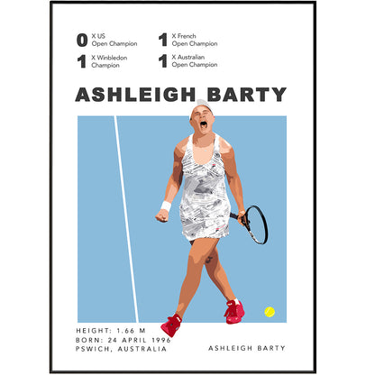 Show your love for the game with these officially licensed Ashleigh Barty Tennis Posters. Choose from five sizes: A6, A5, A4, or A3, or safely print at home. This stylish selection of wall art features Grand Slam tournaments posters, tennis tournaments art, and minimalist tennis court prints. Show your passion for the sport!