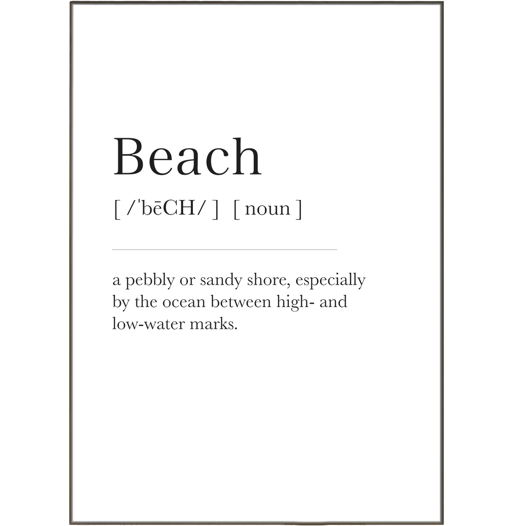 Beach Definition Print