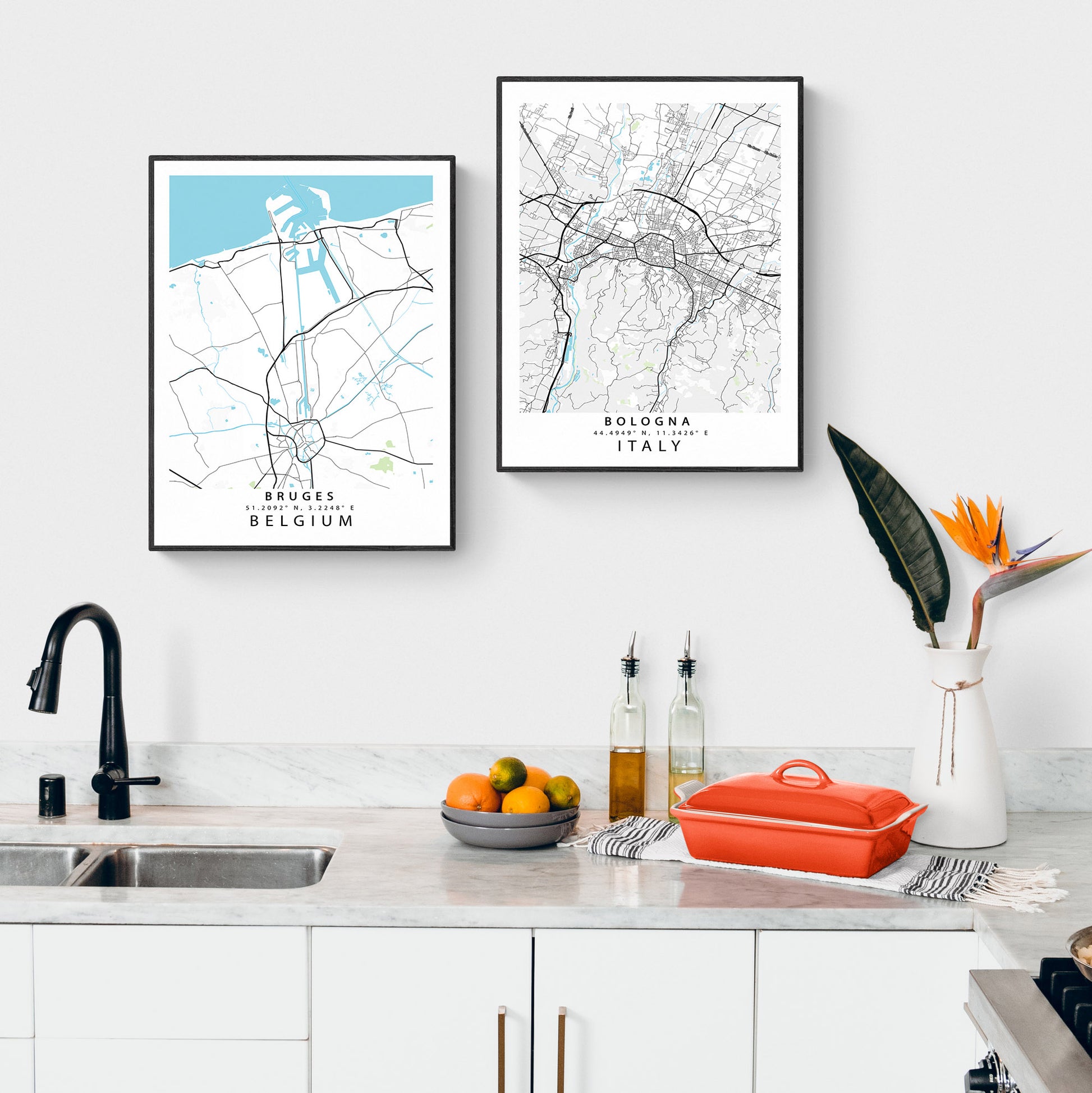 Bring the beauty of Bruges to your walls with our custom Map Art Prints poster! Streetmap poster designed with the adventurous spirit in mind, this poster will add a Scandi-style touch to any room. Featuring custom street map poster, maps and cities posters, posters art, map collection prints, and more! Take a "map" to the streets and update your home décor with our stylish and unique Posters maps and citie!