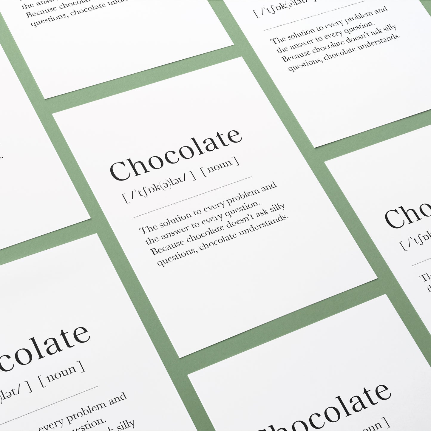 Chocolate Definition Prints