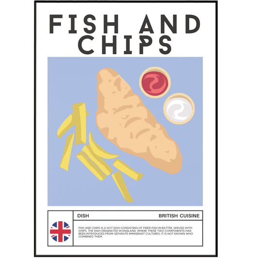 FISH AND CHIPS Wall Art Poster