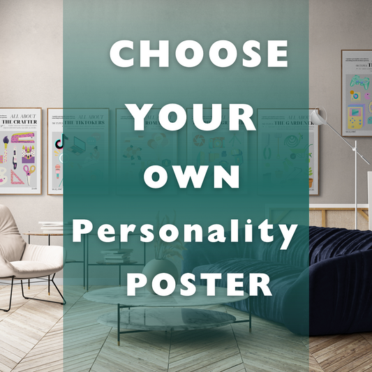 Discover the delights of All About Personality Posters! Vivid colours, a text-based explanation, and a customised art gift—all in a fun way to personalise your art or give it to someone else. Get hooked with the personalized poster, printed just for you!
