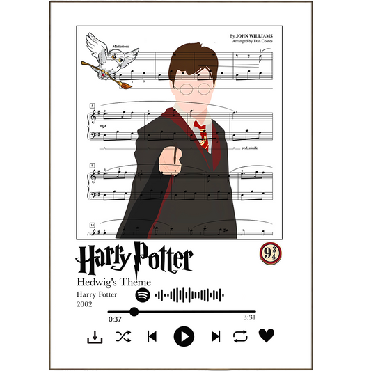 Bring some magic to your wall with the Harry Potter - Hedwig's Theme Print! Personalise your very own wall art with your favourite song lyrics - be it from the Harry Potter soundtrack, or a tune from Spotify - and enjoy the feeling of radiance each time you look at it. Let the whimsical words of your favourite songs turn your walls into an enchanted spell!