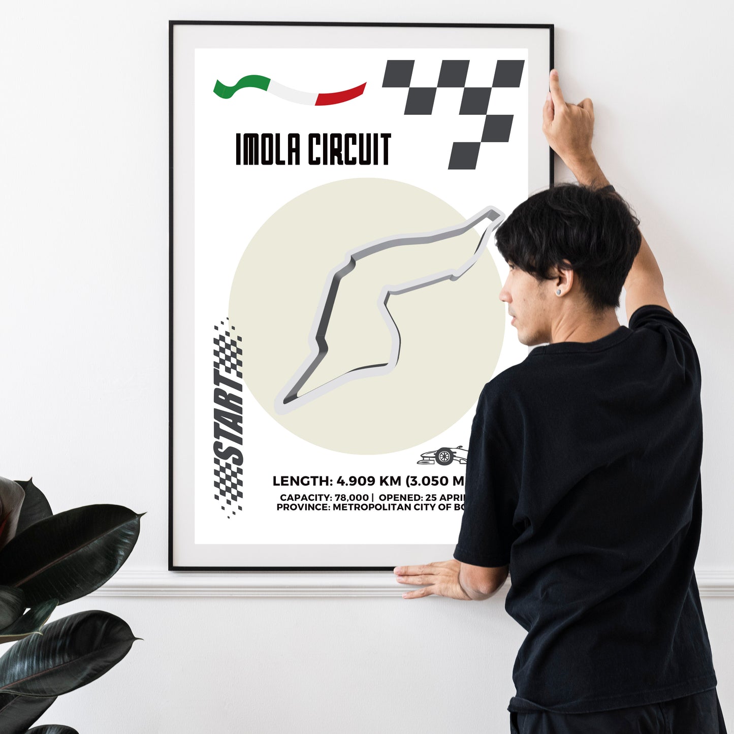 Experience the thrill of F1 racing with Imola Circuit F1 Italy Posters. Featuring a detailed map of each track and essential information about its history and notable moments, these posters are perfect for any formula one fan. Printed on premium, age-resistant paper and produced in the UK, this is a must-have for any racing enthusiast's wall.