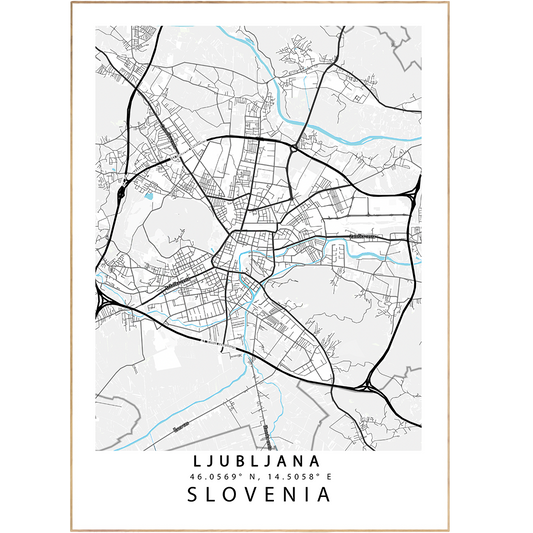 Don't get lost in Ljubljana! Our street map posters are the perfect way to navigate the Slovenian capital in style. Whether you're a tourist or a native, this beautiful custom map art print will make sure you stay on track. Our collection of maps and cities posters is nothing short of awesome - guaranteed to add a touch of sophistication to any wall!