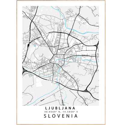 Don't get lost in Ljubljana! Our street map posters are the perfect way to navigate the Slovenian capital in style. Whether you're a tourist or a native, this beautiful custom map art print will make sure you stay on track. Our collection of maps and cities posters is nothing short of awesome - guaranteed to add a touch of sophistication to any wall!