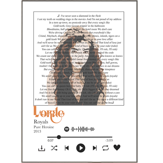 Check out these quirky Lorde lyric prints, perfect for spicing up your walls! Whether it's "Everybody wants to be royal" or "Let me be your ruler", these posts will make a statement and keep you singing along. Add some sass to your décor today!
