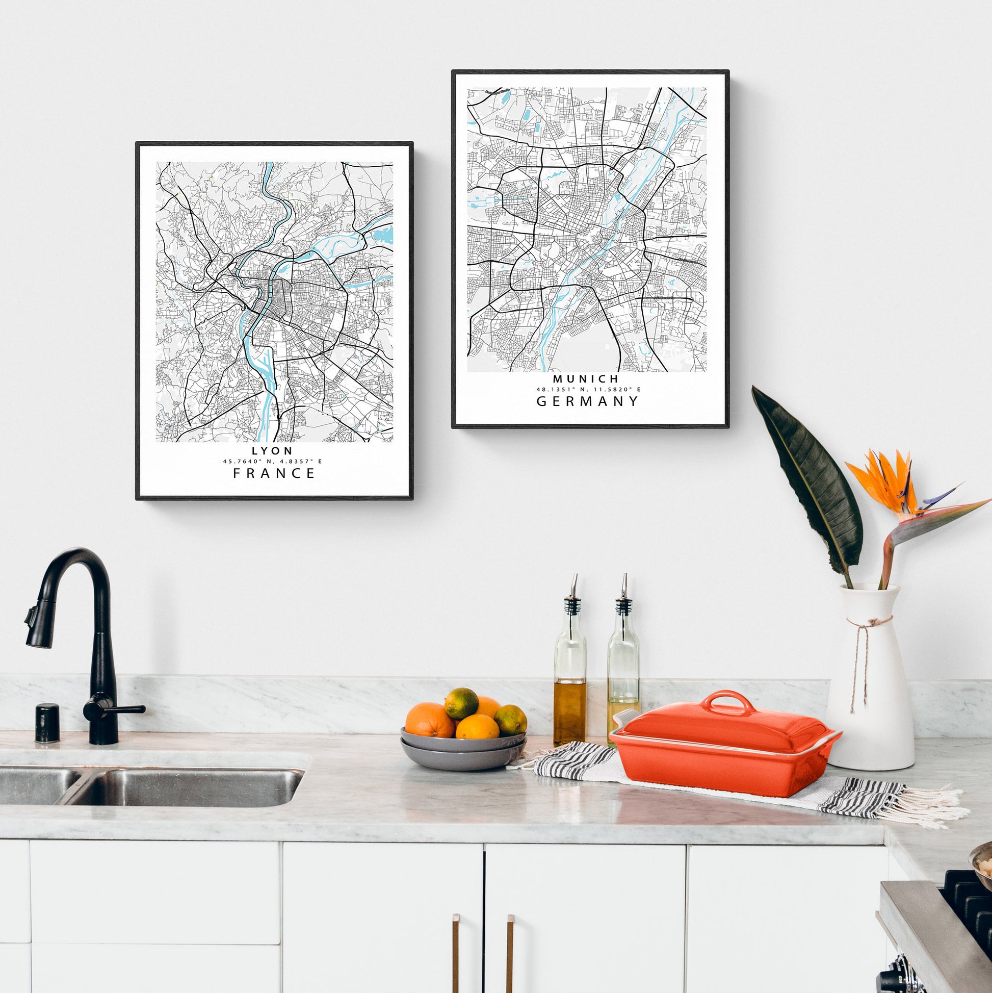 Say goodbye to boring walls and hello to Custom Map Art Prints! Our Lyon Street Map Posters can make your pad pop with beautiful streetmap posters of your favorite cities. From custom street map posters to posters and prints with maps, you'll get a good lookin' view of Lyon! (Plus, it'll be a real treat for your guests!)