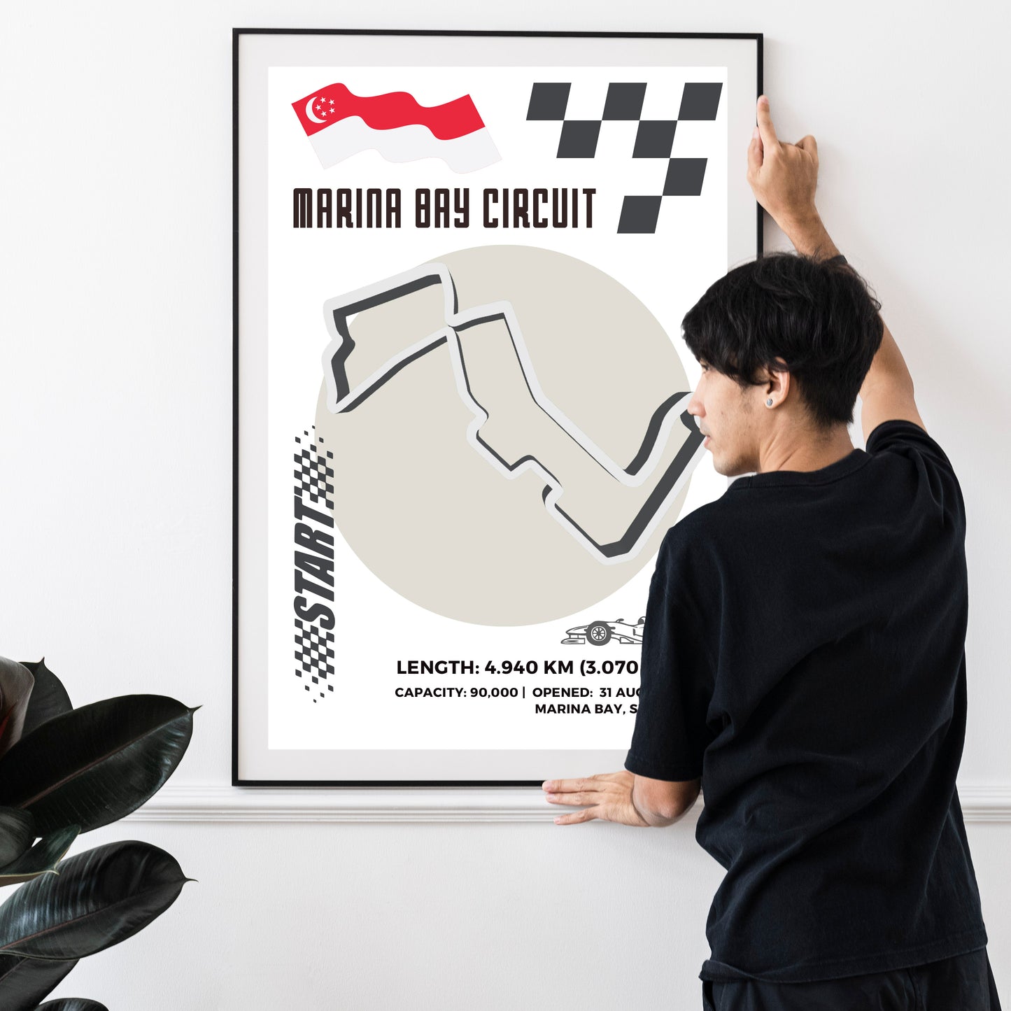 Explore the world of Formula One with Marina Bay Circuit F1 Singapore Posters. These posters feature a detailed map and guide of the racing tracks, perfect for any Formula One fan. Made with matte premium paper that is age-resistant, these posters are produced in the UK and showcase the history and notable moments of each circuit. Get your complete Formula One experience with these Grand Prix Poster Art Prints.