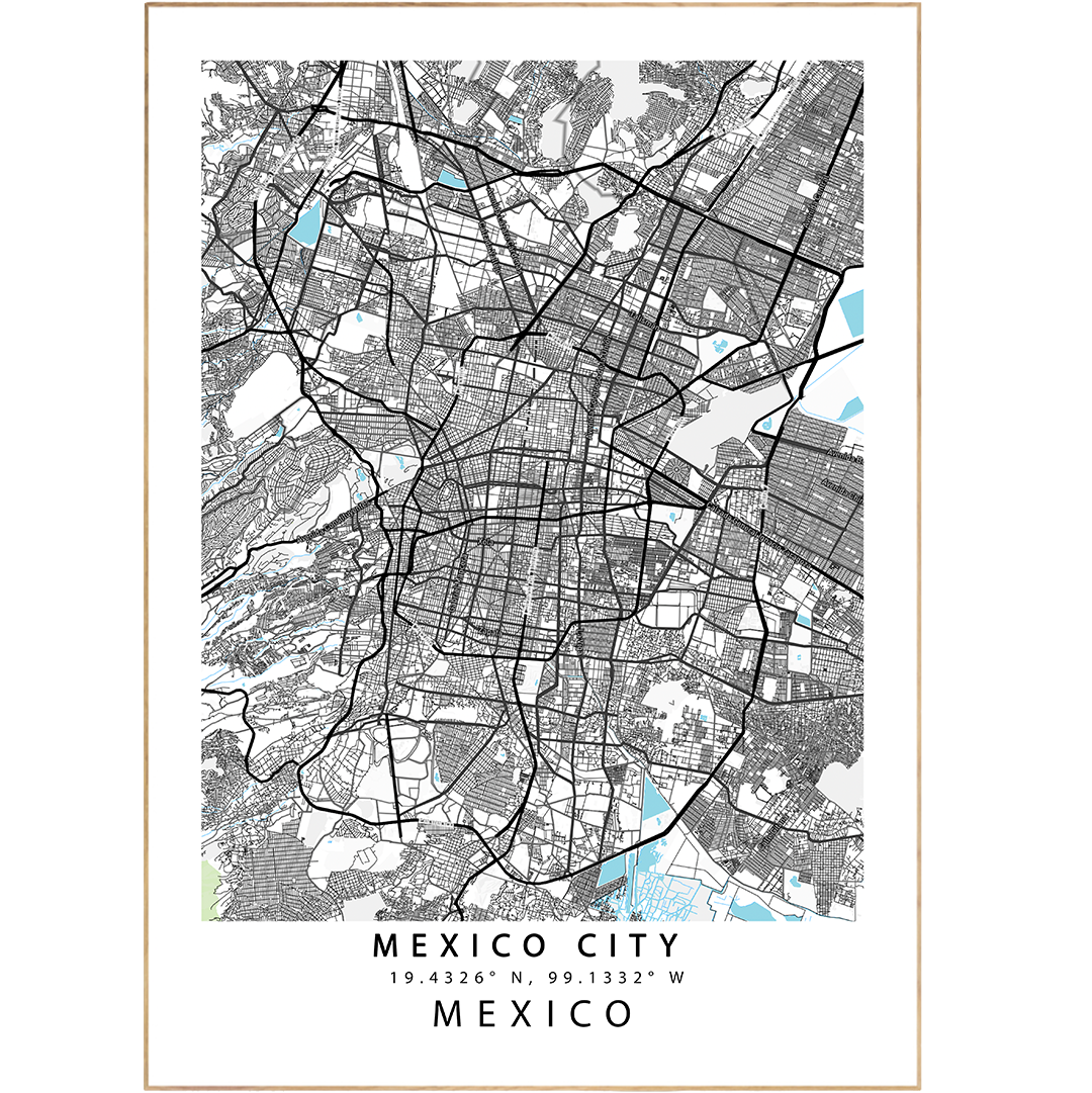 Don't get lost in Mexico City - get an artful map instead! These one-of-a-kind Mexico City Street Map Posters will help you find your bearings and look good doing it. Crafted with beautiful Custom Map Art prints, these posters are sure to bring a touch of navigation to your decor!
