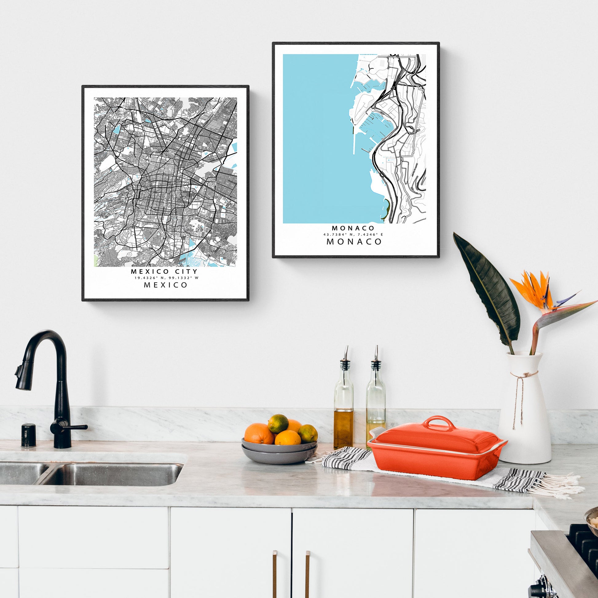 Make your walls a work of art with our Monaco CityStreet Map Posters! A perfect mix of style and sophistication, this custom map art prints poster is exactly what your home needs. Hang this streetmap poster and you'll feel like you're in a different city every day! Get ready for some traveling – without leaving the house!