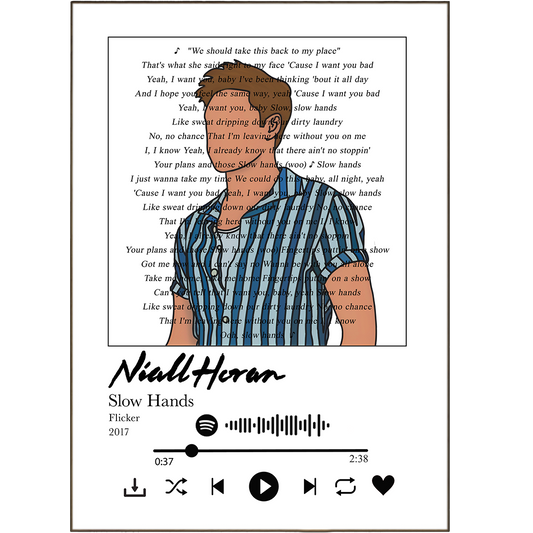 Looking for something special to show off your love for Niall Horan? Look no further than these Slow Hands Prints! With song lyrics perfectly printed on quality paper, these will make a rockin'-lyric impression in your home! Let the words of the song carry you away - it's sure to be a hit!