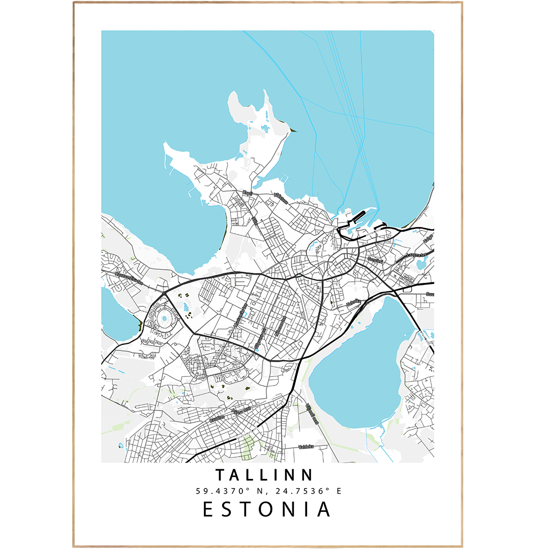 ​Say goodbye to boring decor! Our Tallinn Street Map Posters are beautiful custom map art prints that will bring the energy of the city into your home. With a variety of city posters to choose from, you can spruce up any living space with vibrant streetmap prints. Get ready to become your own city cartographer