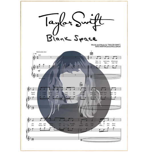 Print lyrical with these unusual and Natural High quality black and white musical scores with brightly coloured illustrations and quirky art print by artist Taylor Swift to put on the wall of the room at home. A4 Posters uk By 98types art online.