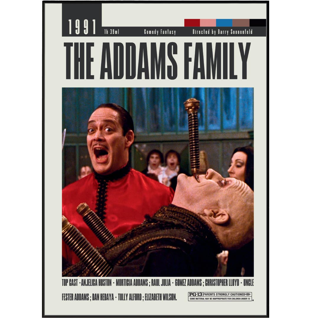 Elevate your movie poster collection with our vintage Addams Family Values poster. Featuring original movie art, this unframed print will transport you to your favorite film time and time again. Perfect for decorating your home cinema or adding a touch of retro flair to any room.